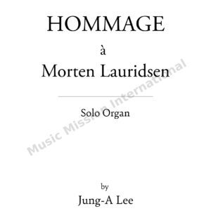 hommage à morten lauridsen — sheet music